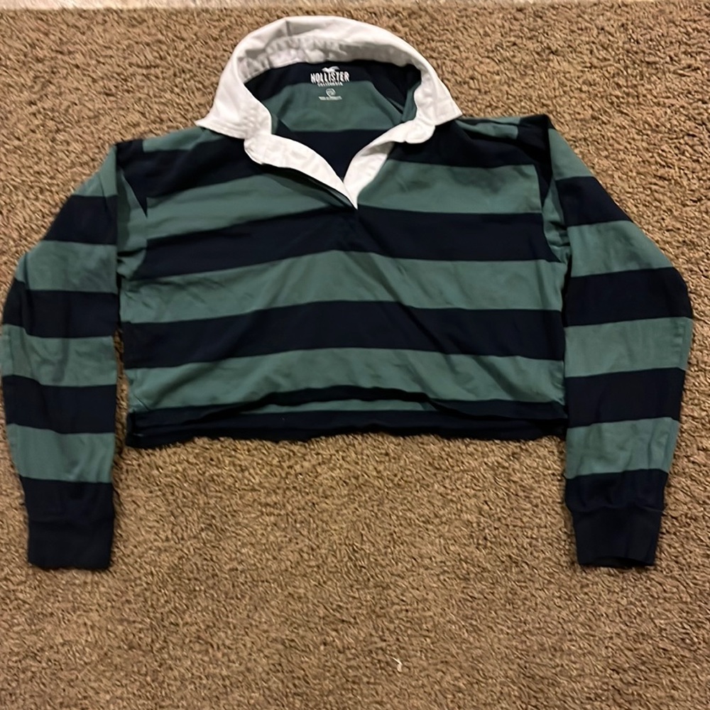 Hollister cropped rugby tee